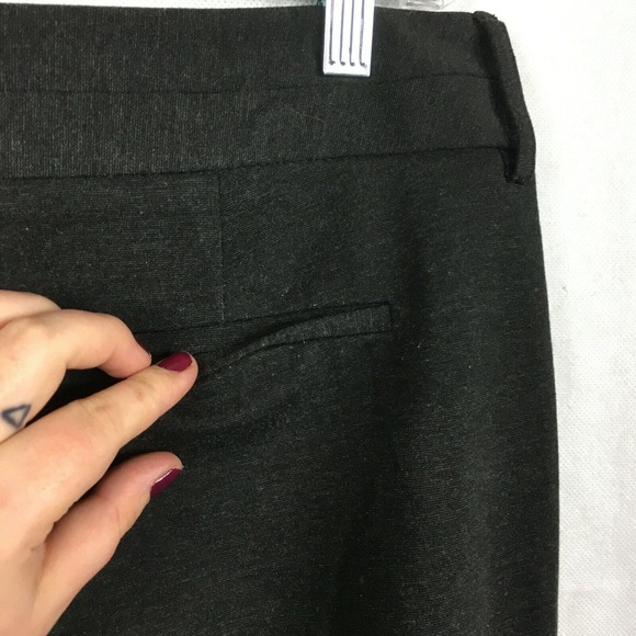 Chicos Pants Womens Sz 2S US Sz L 12 Short Charcoal Gray Stretch Knit Trouser - Picture 5 of 8